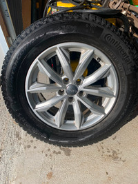 Audi 17” Rims with 235/65 R17 Continental Winter Tires