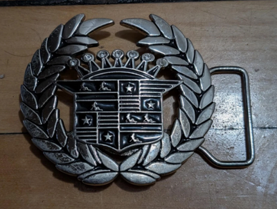 Cadillac Belt Buckle with Bottle Opener Back See picture for condition Text: 438-376-8335