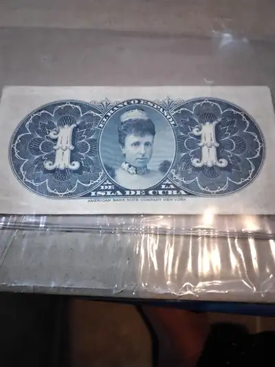 1896 Cuba 1 Peso Banknote