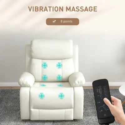 PU Leather Reclining Chair with Vibration Massage Recliner, View more