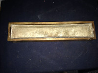 ANTIQUE DOVETAILED WOOD BOX METAL LINER
