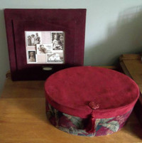 Velvet/Suede Memories Scrapbook & Oval Keepsake Box‏