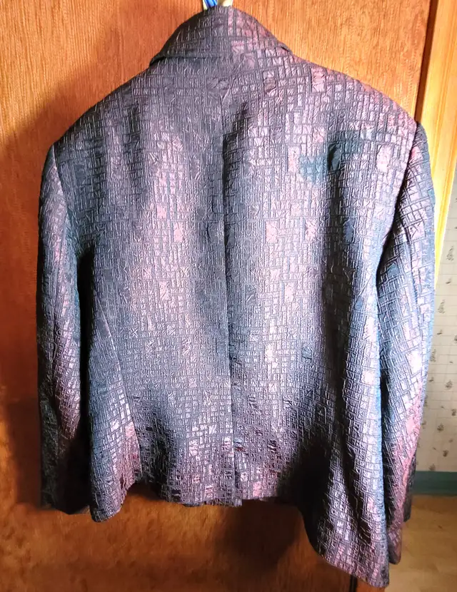 Conrad C Collection Textured Metallic Button Up Blazer Jacket in Women's - Tops & Outerwear in Markham / York Region - Image 10
