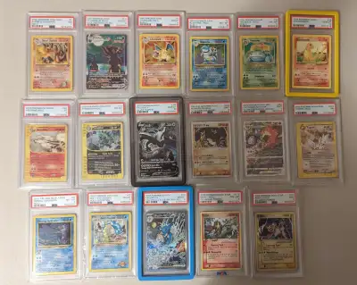  Vintage and Modern PSA Graded Pokemon! Card Collection , View more
