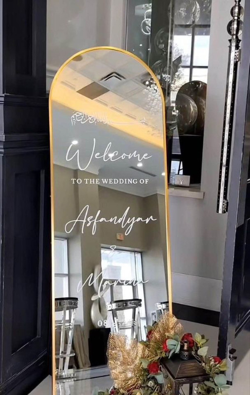 Wedding selfie mirror welcome sign dans Décoration intérieure et accessoires  à Hamilton