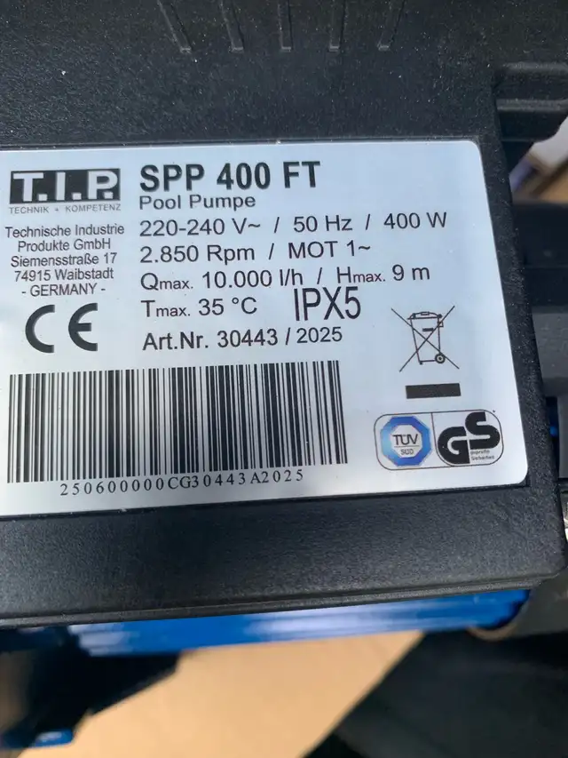 T.I.P. SPP 400 FT Pool Pump with Timer in Hot Tubs & Pools in City of Toronto - Image 9