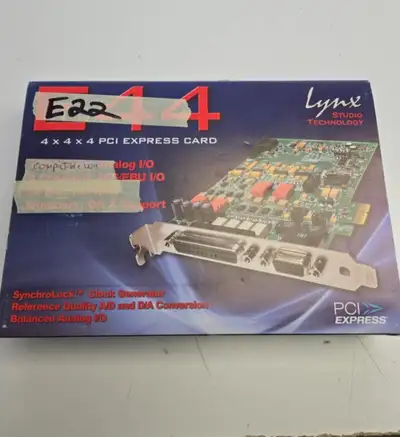 Carte Audio PCIe Lynx E22 | 4x4 Analog I/O | Studio Pro, View more