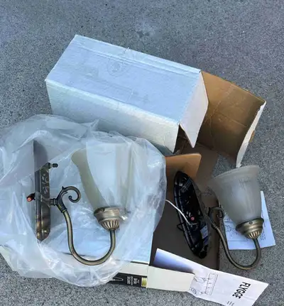 Pair of Brenta Bronze Wall Sconce, View more