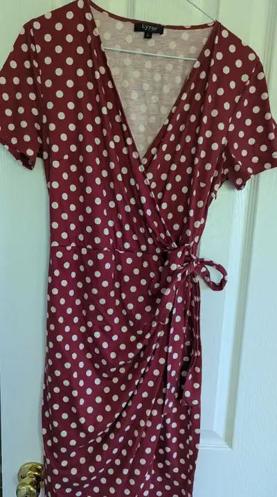 Lyrur Polka Dot Wrap Dress, View more