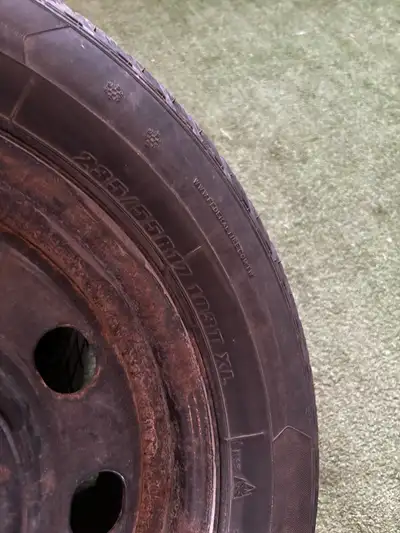 4 Winter Tires 225/55R17 on Steel Rims Set of 4 winter tires mounted and ready to go on steel rims....