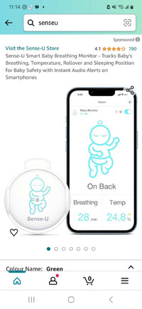 Senseu baby vitals monitor