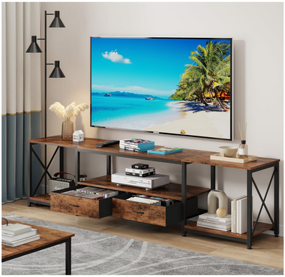 Meuble télé / centre de divertissement pour téléviseur jusqu’à 8, View more