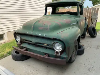 1956 Mercury M100 Rolling body and chassis. What you see is what you get. The ME letters are missing...
