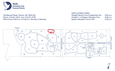 Three double grave lots in Section 22 of highly sought after York Cemetery (160 Beecroft Road, North...