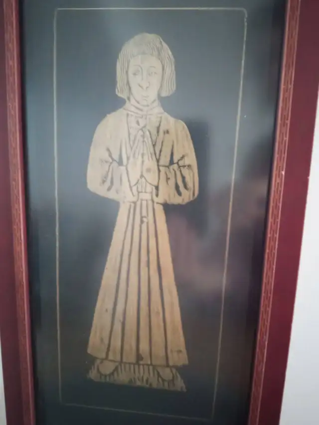Framed, Medieval England, Brass Rubbing of a 1500s young  boy in Arts & Collectibles in Ottawa - Image 3