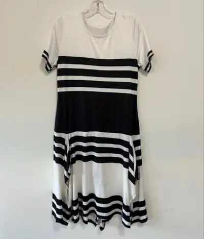 black/white striped dress ladies sizeXLPB, View more