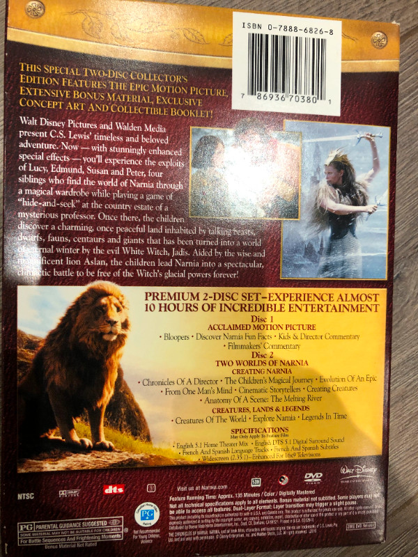 Chronicles of Narnia DVD in CDs, DVDs & Blu-ray in City of Toronto - Image 2