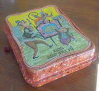 Vintage Tin Litho Mattel #501 Merry Music Box 1953 Working Order