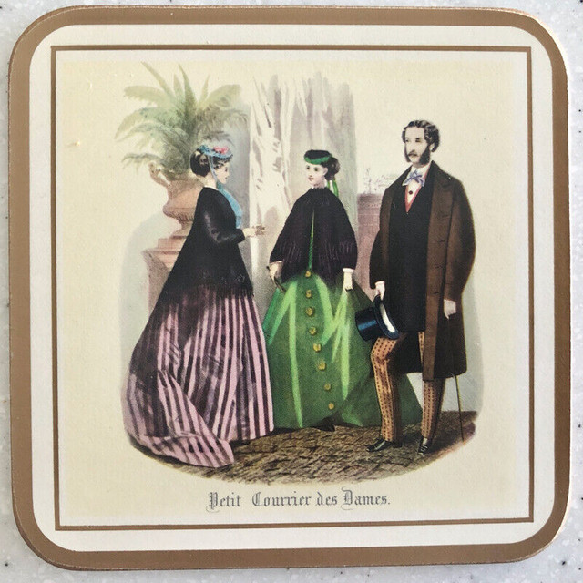 Pimpernel Coasters - 19th Century Fashion - Set of 6 in Arts & Collectibles in Markham / York Region - Image 4