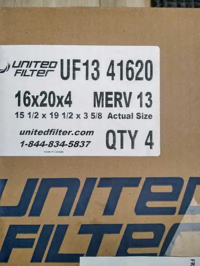 Merv 13 furnace/airconditioning filters(4) 4"size, View more