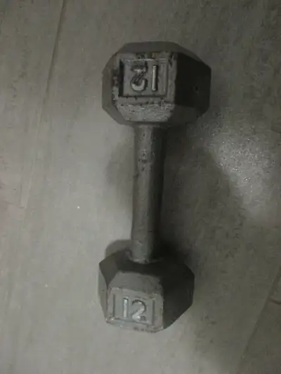 12 pound  Dumbbell weight  cast iron, View more