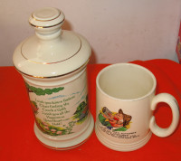 Old Fitzgerald  Descanter / Beer MUG JUG Lord Nelson With Verse