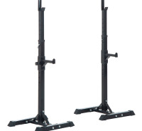 Soozier Adjustable Stable Power Squat Stand Portable 2 Bars Barb