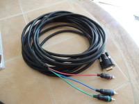 25 Ft High Quality D-Sub VGA / SVGA to 3-RCA RGB Component Cable