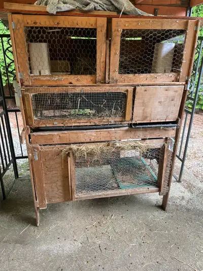 Hand Made Large wooden bunny rabbit hutch cage house, View more