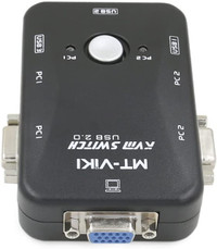 Mini 2 Port Manual USB KVM Switch Box