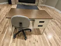 DESK AND OFFICE CHAIR 