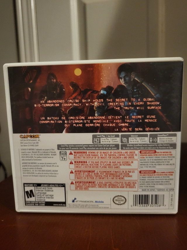 Resident Evil Revelations Nintendo 3DS $35 in Nintendo DS in Kitchener / Waterloo - Image 4