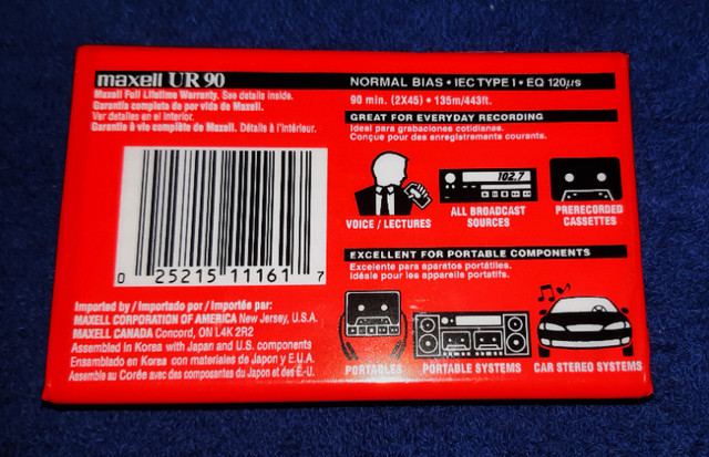 Maxell UR-90 Sealed New Cassette Tapes in Pro Audio & Recording Equipment in Oakville / Halton Region - Image 2