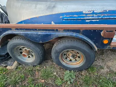 12 ft alum. Boat no leaks. small imperfections $600 obo. Happy fishing! Trailer for sale separately....