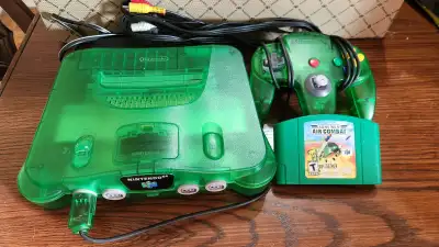 N64 Jungle green + 1 controller + Army Men: Air Combat, View more