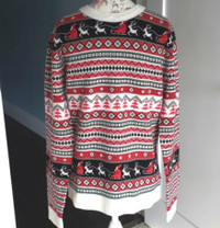 Topman Fair Isle Christmas Holiday Crewneck Sweater Size XS & M