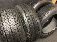 Complete set 225/55R17 all season tires good tread 