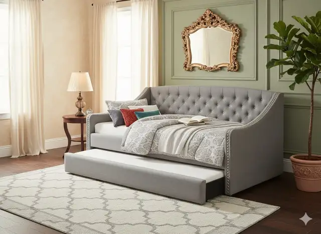 HOT DEAL! Brand New IF-308 Velvet Trundle Bed–Single Over Single in Beds & Mattresses in Oakville / Halton Region - Image 3