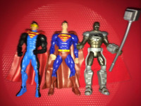 3 x superman figures "death and return" Doomsday