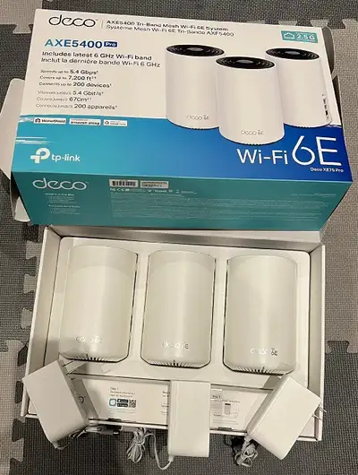 TP-Link Deco AXE5400 Tri-Band WiFi 6E Mesh System(Deco XE75 Pro), View more