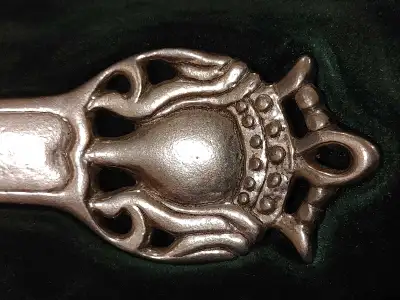 Hadeland Jinnstoperi Handmade Pewter from Norway Large 13" Spoon Handmade Norwegian Originals free o...