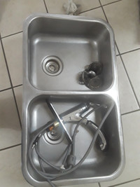Kitchen Double Sink with faucet - $25