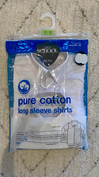 M&S long sleeve pure cotton white shirts 2pc