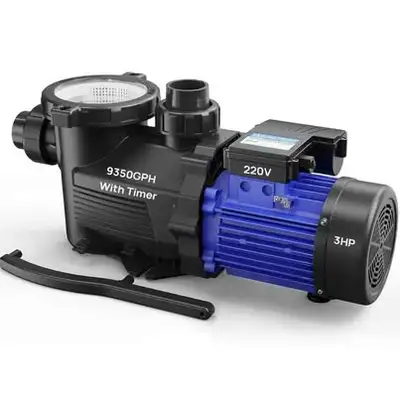 $300 | 3HP Pool Pump with Timer - 9350 GPH, 220V, View more