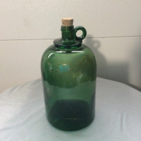 Vintage green glass jug