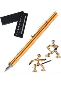 Fidget Pen Magnetic Pen Fun Stress-Relieving Multifunction Gold
