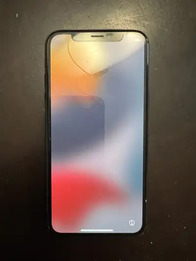 Unlocked black iphone X 256gb, cracked back, View more