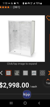 Halifax 2nd-Hand Max Stand-Up Shower - $800 or $1,500 Installed"