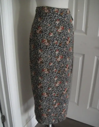New BEDO Women's floral Rayon wrap long Skirt Size M, View more