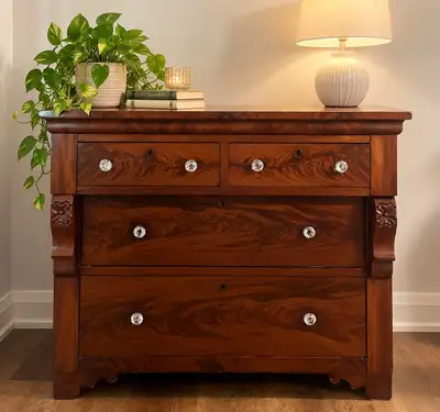 Beautiful Vintage-Style Wooden Dresser – 4 Drawers – $250, View more